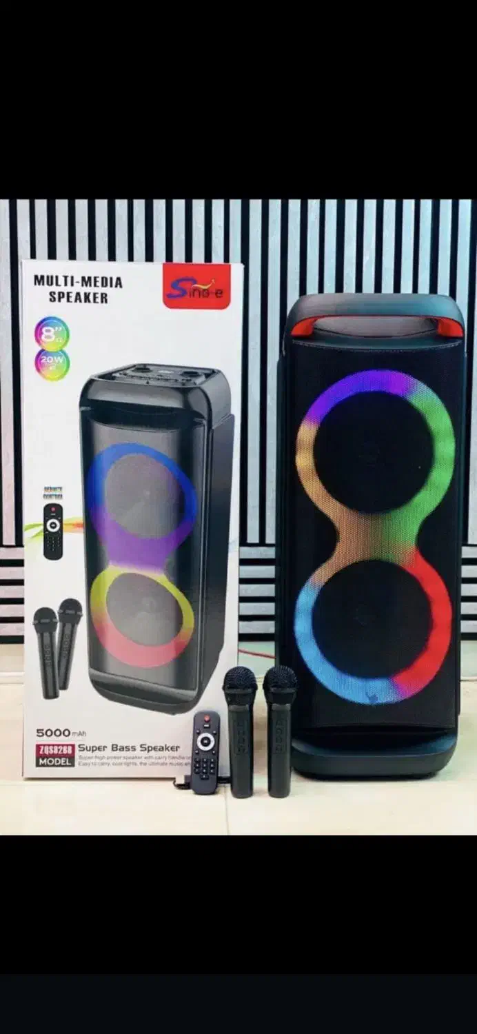 اسپیکر شارژی90سانتی 2میکروفون طرح JBL خردکن قابلمه|سیستم صوتی خانگی|قم, سید معصوم|دیوار