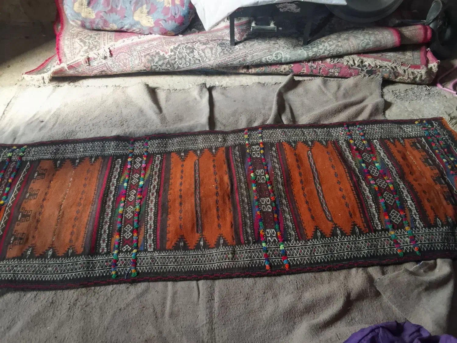 گلیم بلوچی|گلیم، جاجیم، گبه|بیرجند, |دیوار