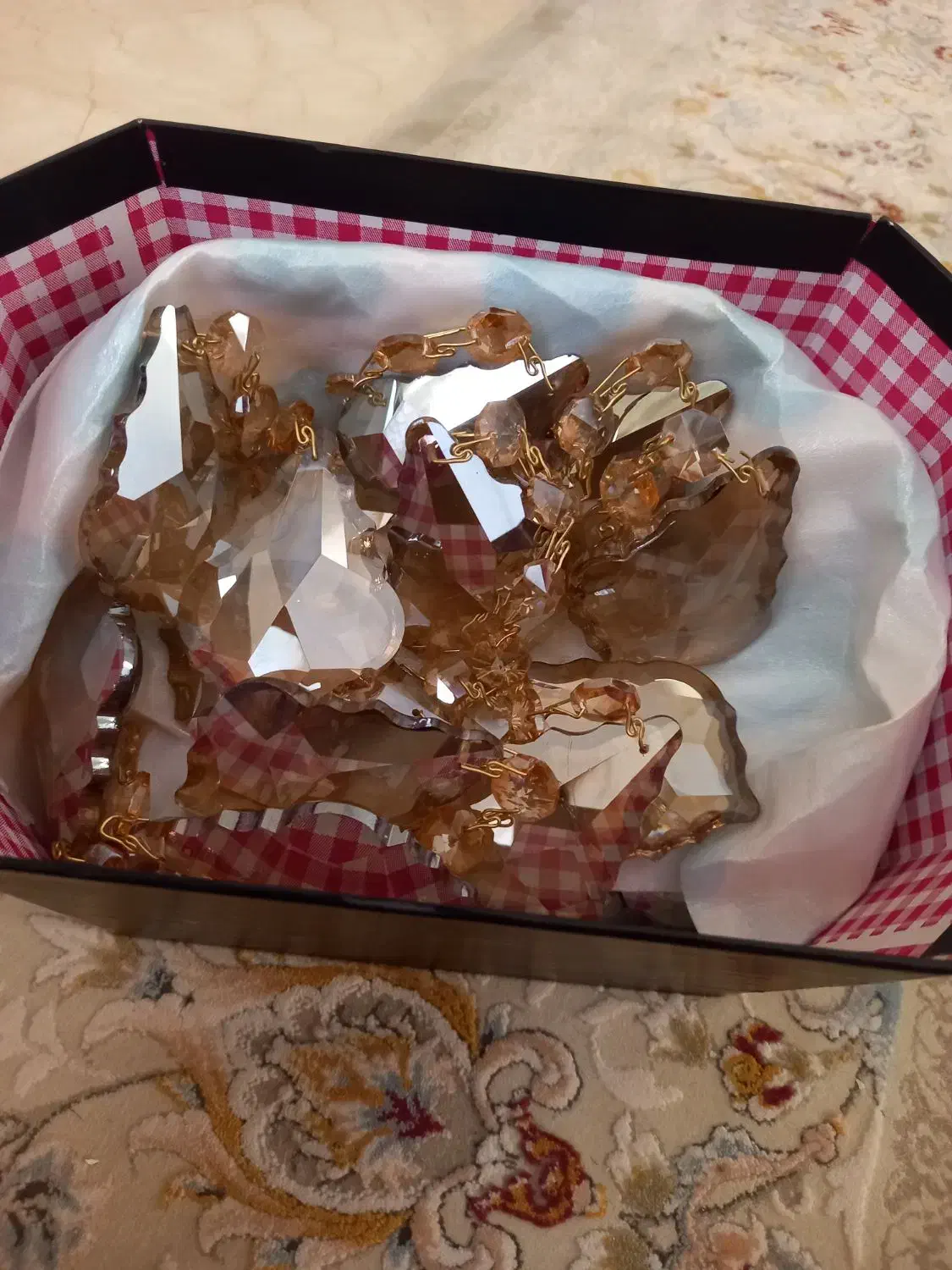 اویز کریستال لوستر|لوستر و چراغ آویز|کرج, محمد آباد|دیوار