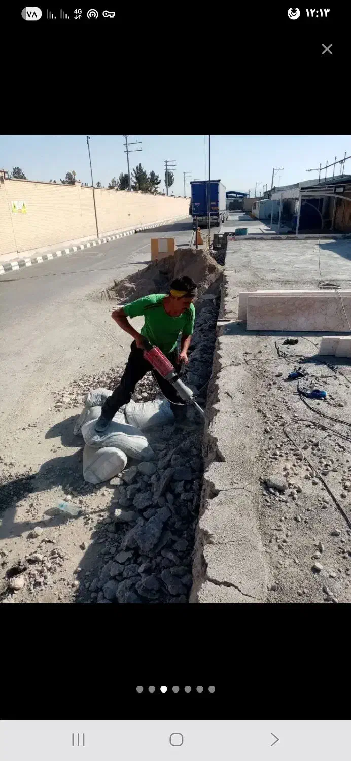خدمات تخریب شیار زنی جابجایی مصالح ساختمانی اجرسنگ|خدمات پیشه و مهارت|بندر کنگان, |دیوار