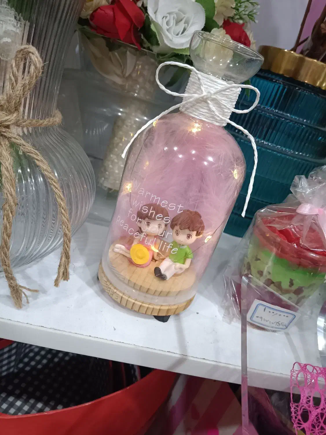 بطری چراغدار ال ای دی دختر و پسر برای مناسبت خاص|صنایع دستی و سایر لوازم تزئینی|بوشهر, |دیوار