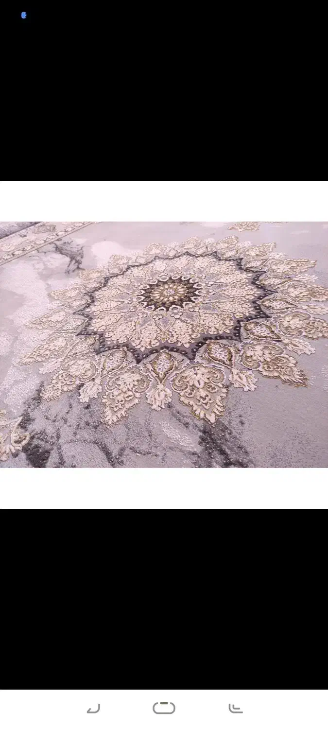 فرش ماشینی زمرد مشهد زمینه سنگ مرمر نقرهای|فرش|سریش آباد, |دیوار