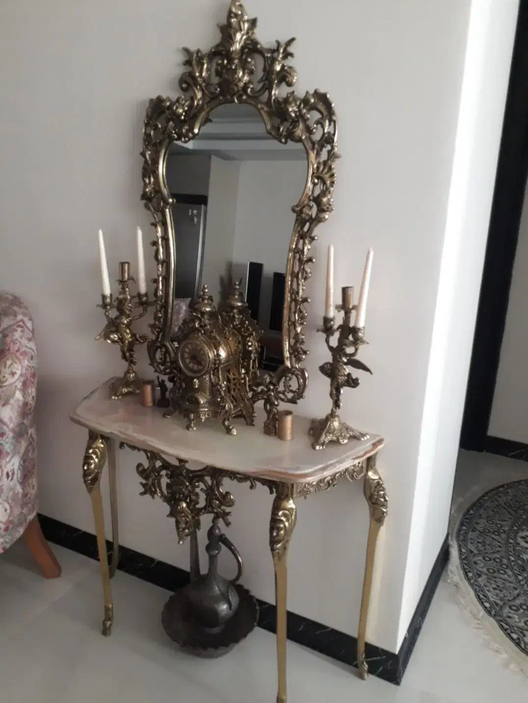 آینه شمعدان کنسول لوستر برنزی فروشی و خریدار|آینه|کرج, جهانشهر|دیوار