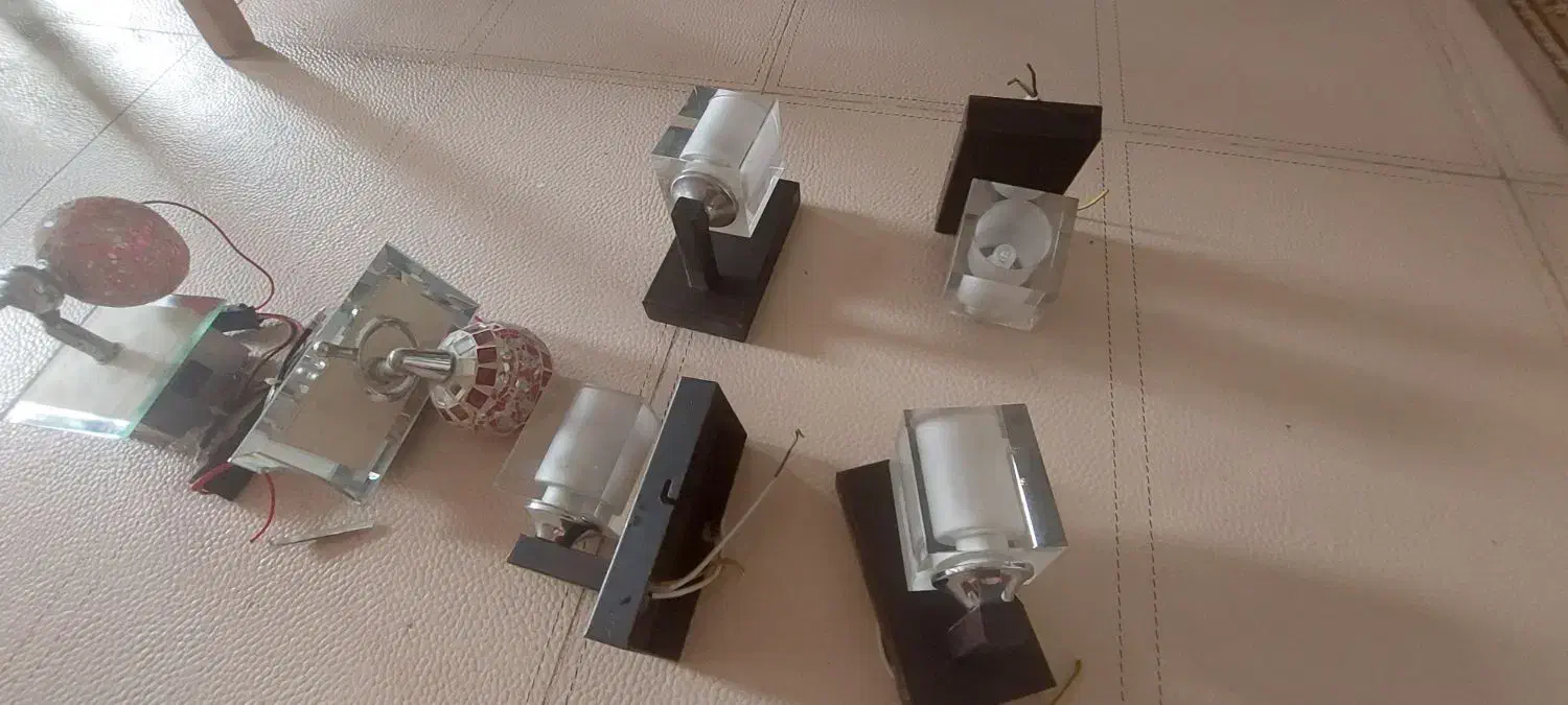 ۶ چراغ دیوارکوب|لوستر و چراغ آویز|کیش, |دیوار