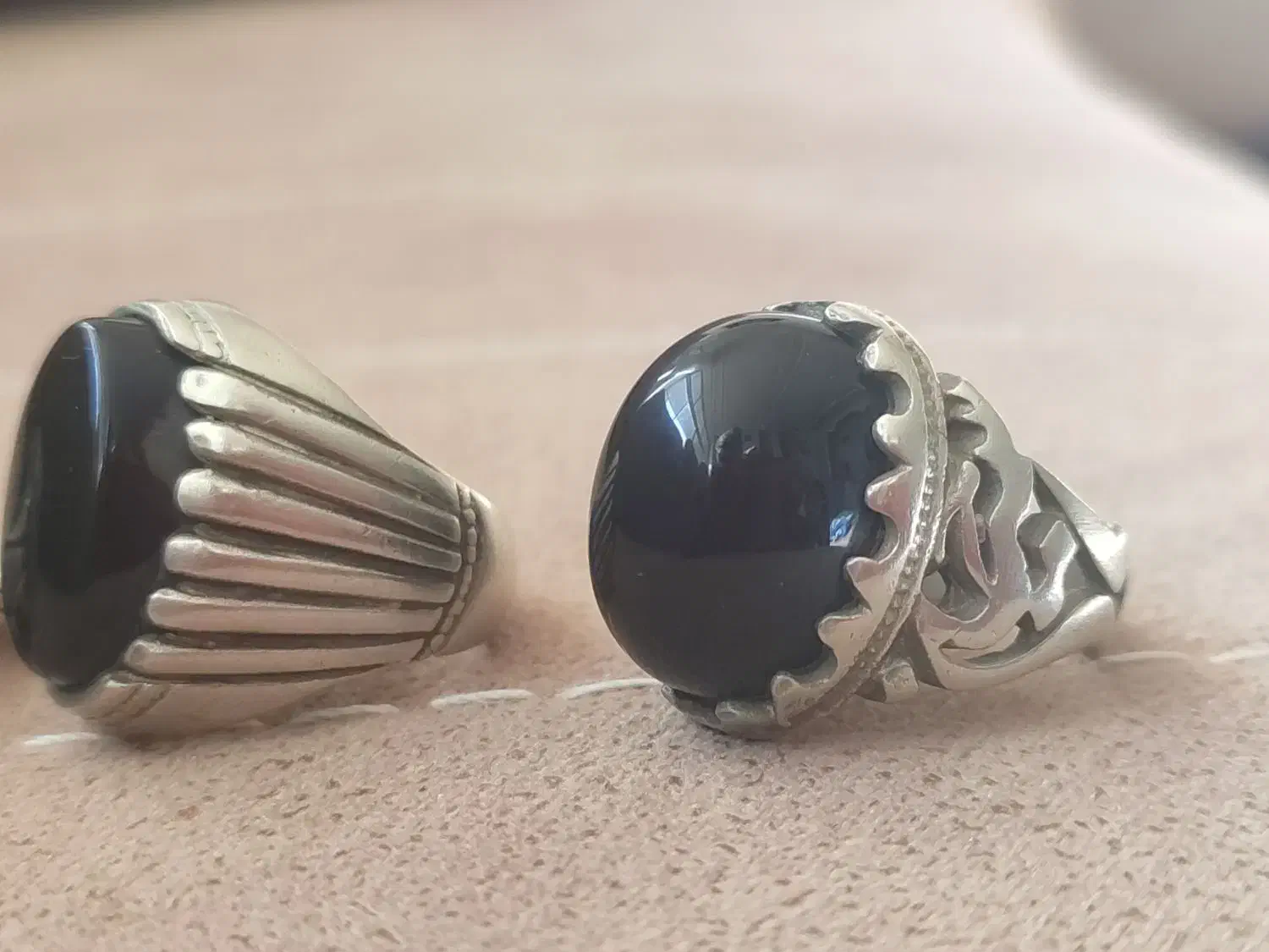 دوتا انگشتر نقره مردانه|جواهرات|مبارکه, |دیوار