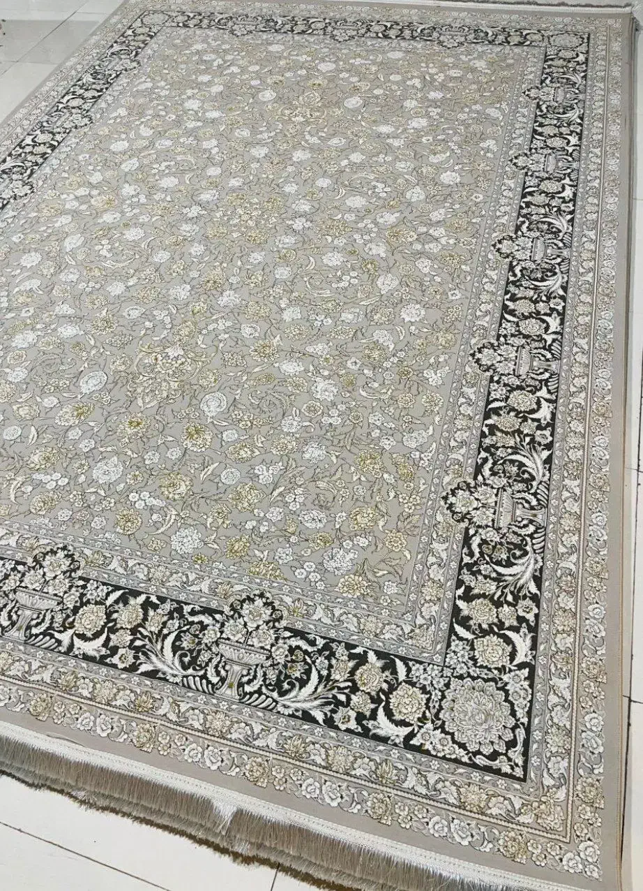 فرش 6 متر 1200 شانه گل برجسته آکبند /فرش فانوس|فرش|بیرجند, |دیوار