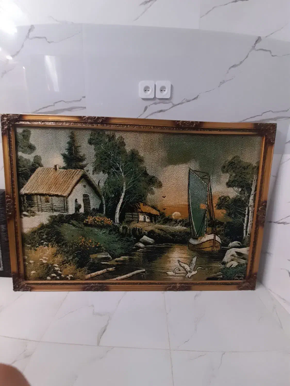 تابلو فرش درحد نو|تابلو فرش|قم, چهل درخت|دیوار