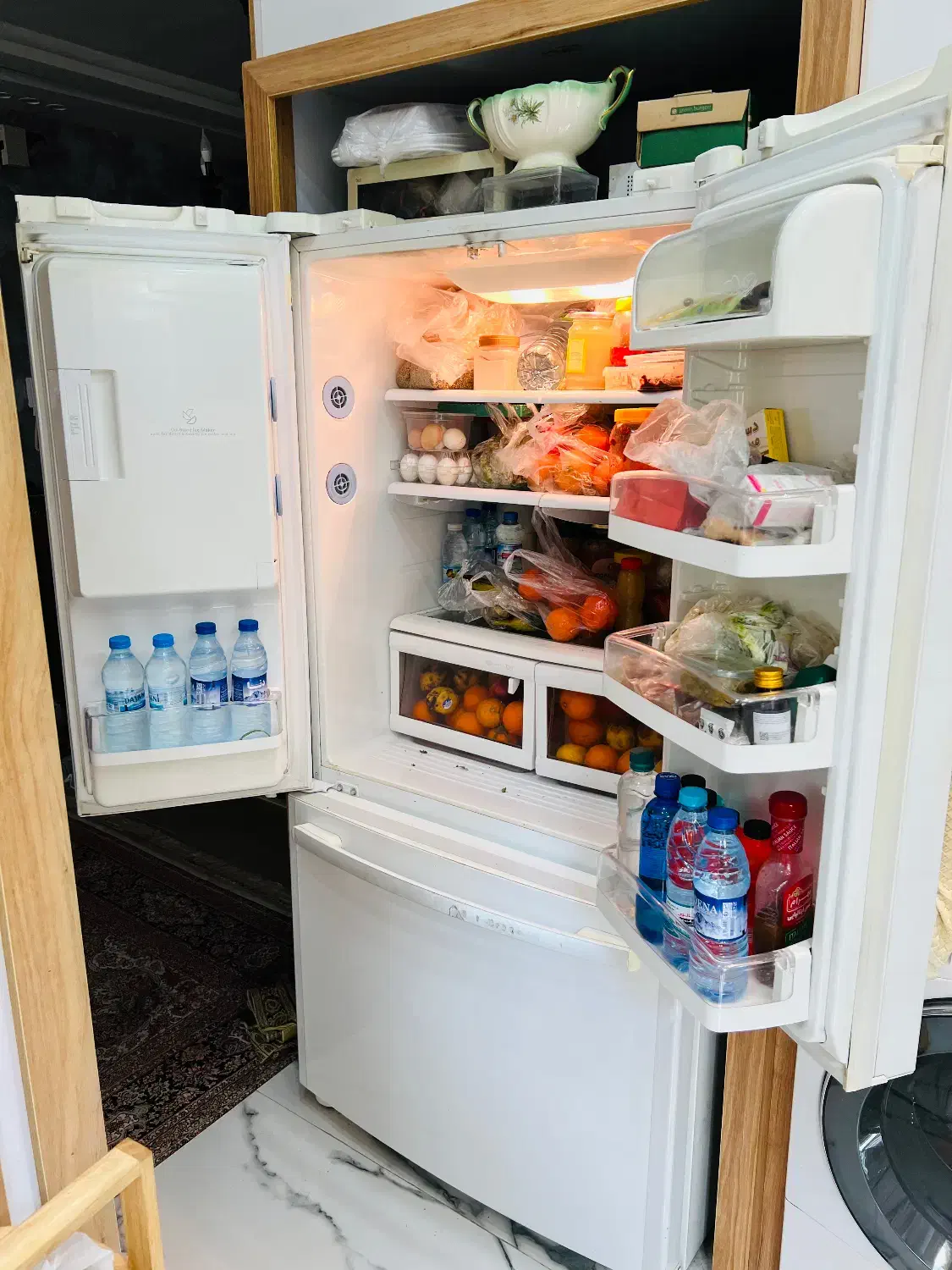 ساید ۳ درب (فرنچ) آمریکایی|یخچال و فریزر|شیراز, سیلو|دیوار