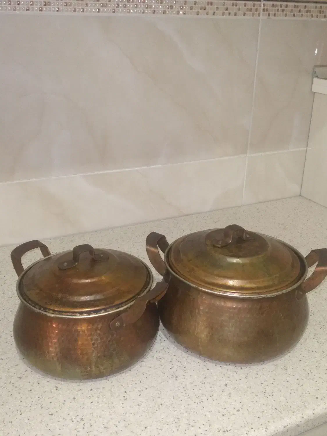 دو عدد قابلمه مس جنس اصل قیمت ۴۵۰۰۰۰۰|ظروف پختوپز|ایلام, |دیوار