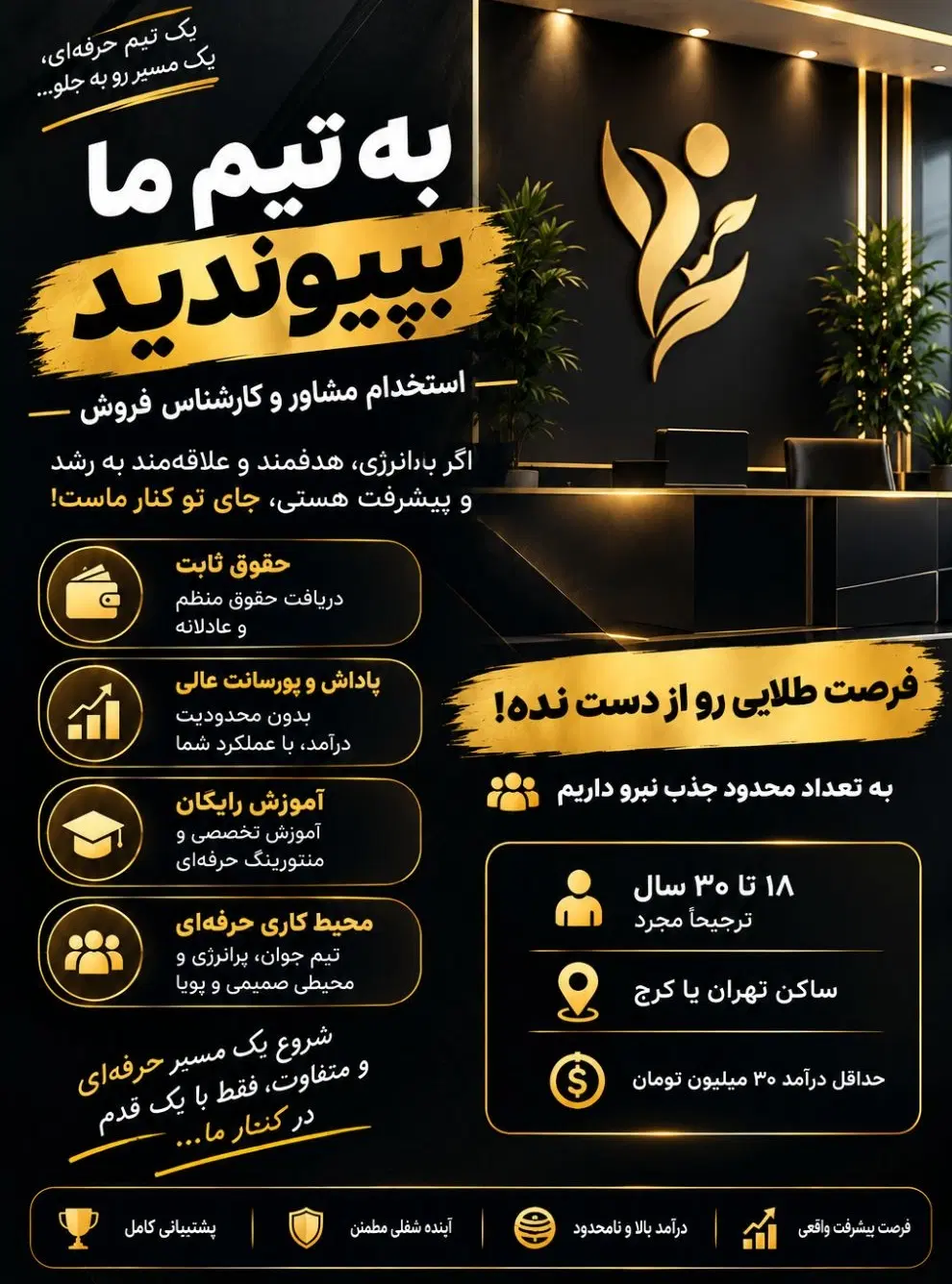جذب کارشناس و فروشنده (تعداد محدود)|استخدام بازاریابی و فروش|تهران, سازمان آب|دیوار