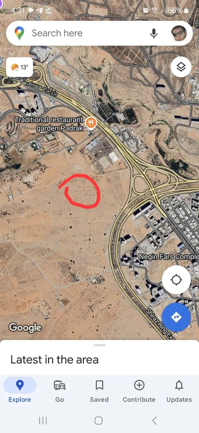 زمین 500 متری دراک|فروش زمین و ملک کلنگی|شیراز, قلات|دیوار