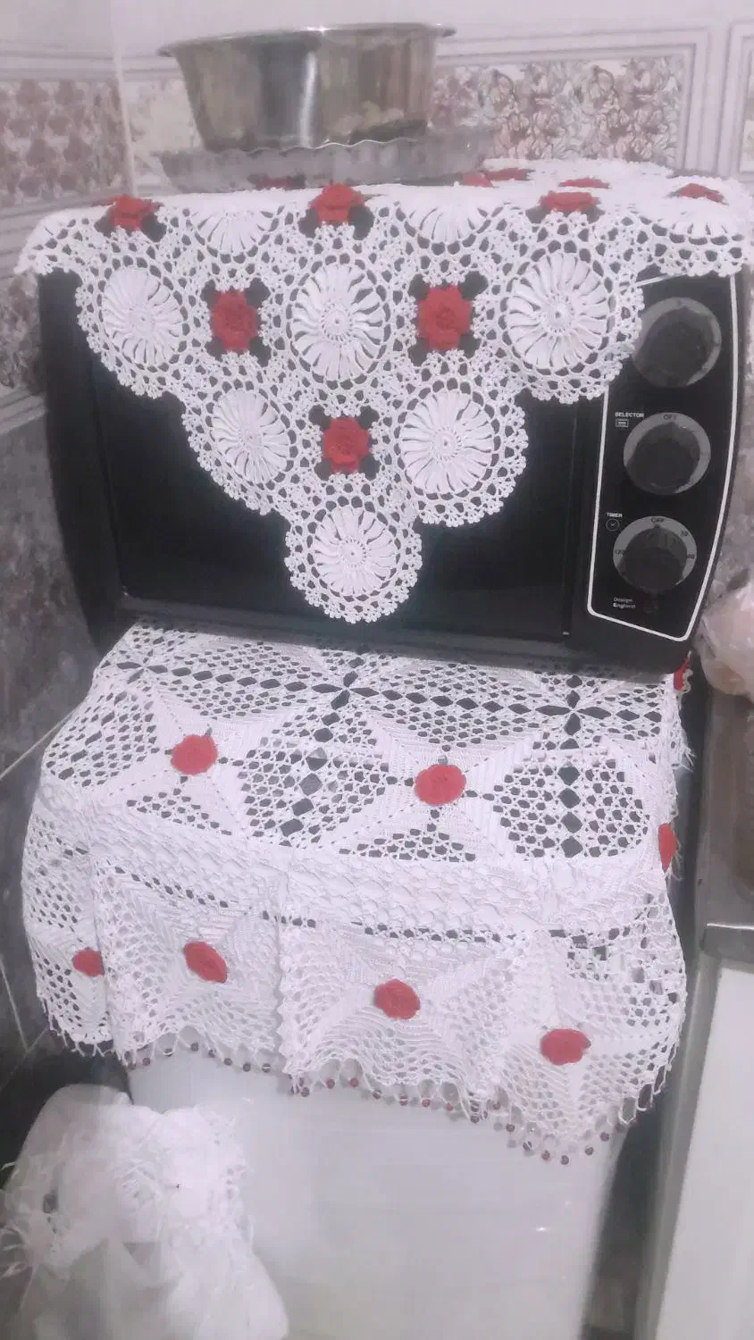 قلاب بافی سرویس عروس|صنایع دستی و سایر لوازم تزئینی|قم, باغ کرباسی|دیوار