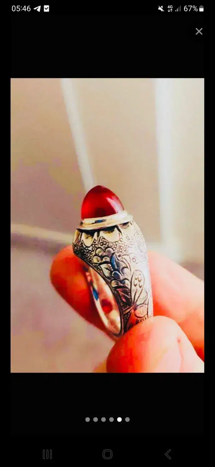 انگشتر نقره جواد قلم زنی|کلکسیون اشیاء عتیقه|کارون, |دیوار