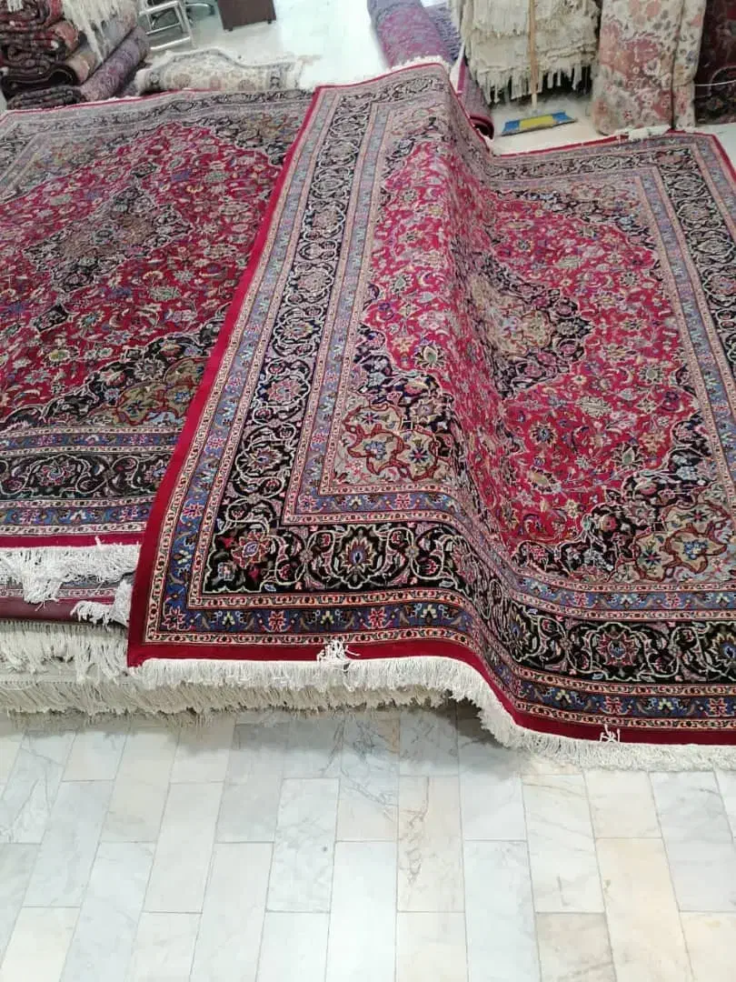 دوتا تک۹ متری فرش دستباف کاشمر|فرش|کاشمر, |دیوار