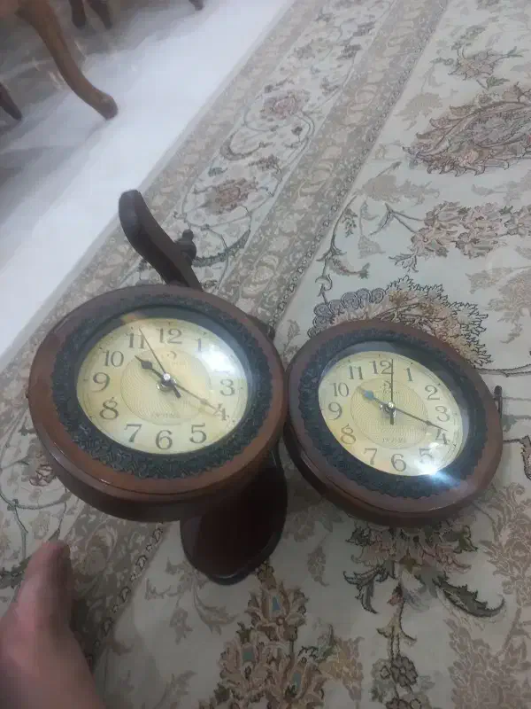 ساعت چوبی ۲طرفه وچوب روسی|ساعت دیواری و تزئینی|فردیس, فردیس|دیوار