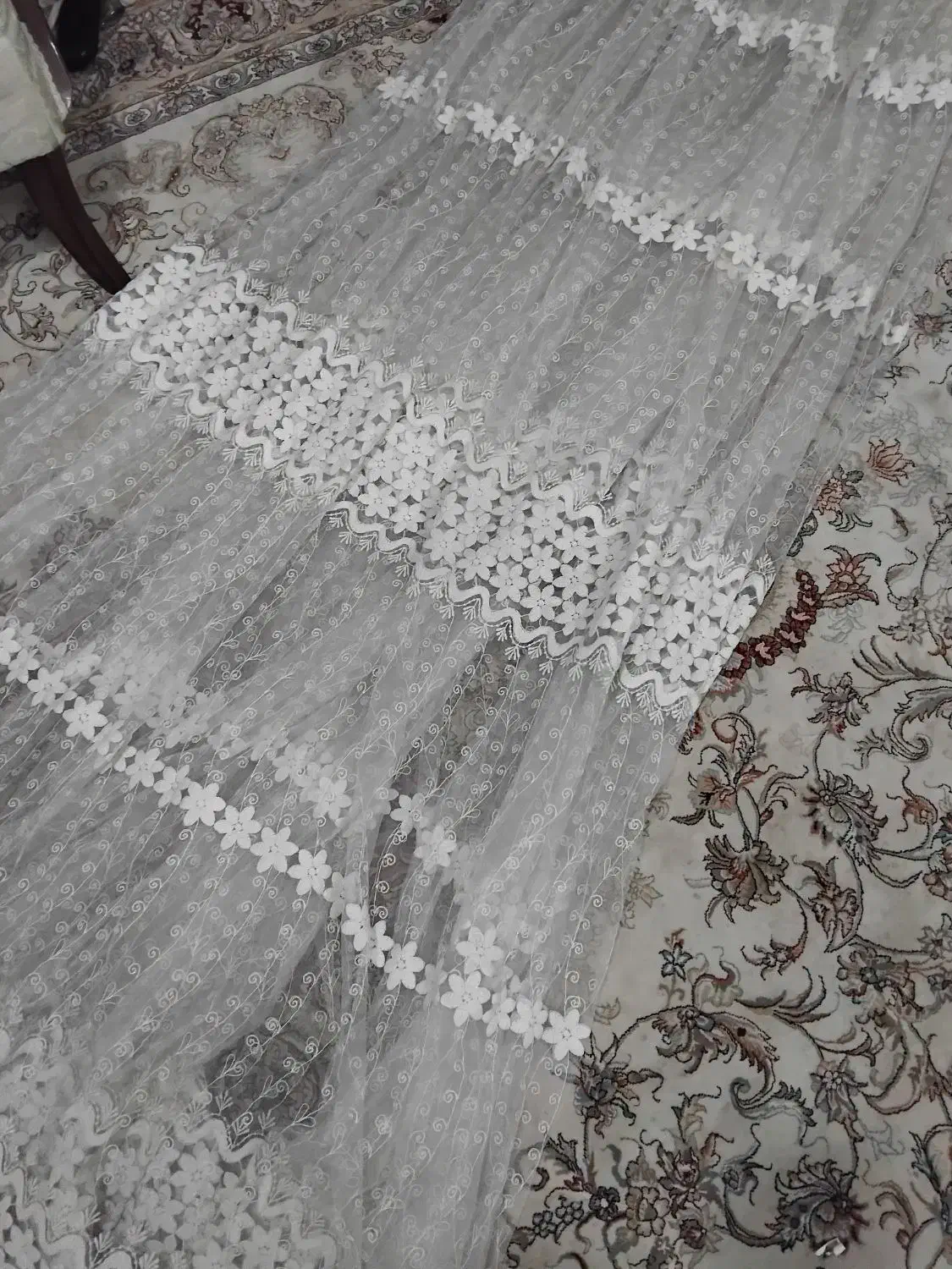 پرده پذیرایی عرض ۳متر|پرده، رانر، رومیزی|تهران, نعمتآباد|دیوار