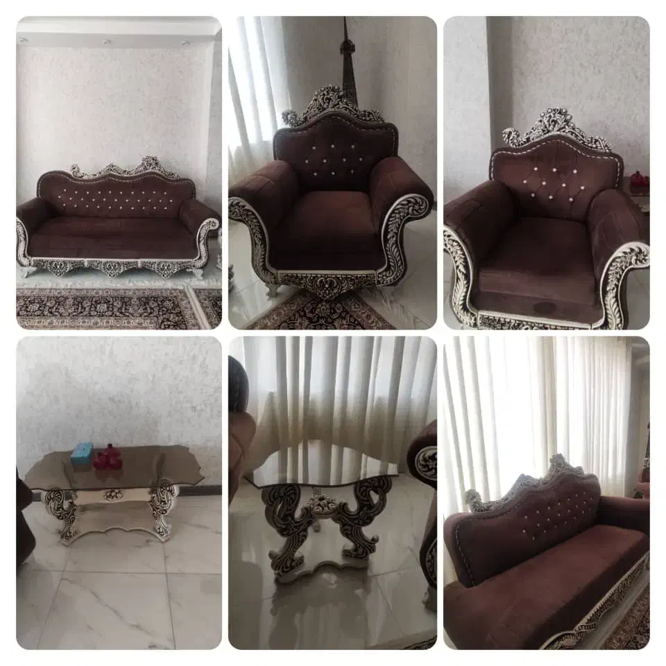 فروش فوری مبل با گل میز قیمت توافقی|مبلمان خانگی و میز عسلی|صدرا-فارس, فاز ۲|دیوار