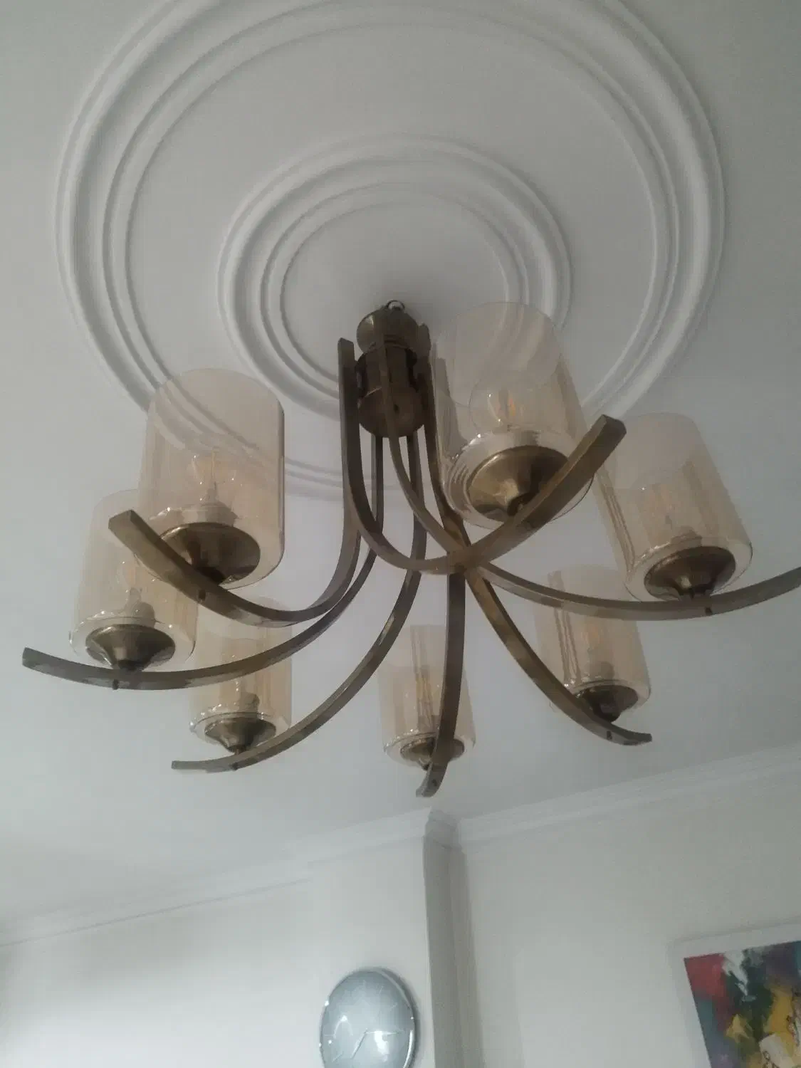 لوستر برنز / رنگ حباب شامپاینی|لوستر و چراغ آویز|تهران, مجیدیه|دیوار