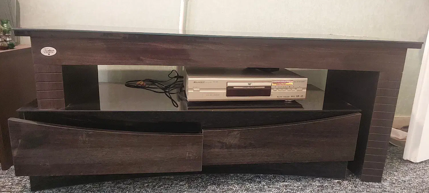 میز تلوزیون چوب و شیشه|میز تلویزیون|تهران, سازمان برنامه جنوبی|دیوار