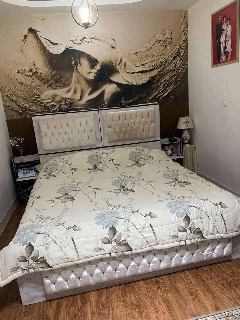 تخت دو نفره ام دی اف|تخت و سرویس خواب|پردیس, فاز ۱|دیوار