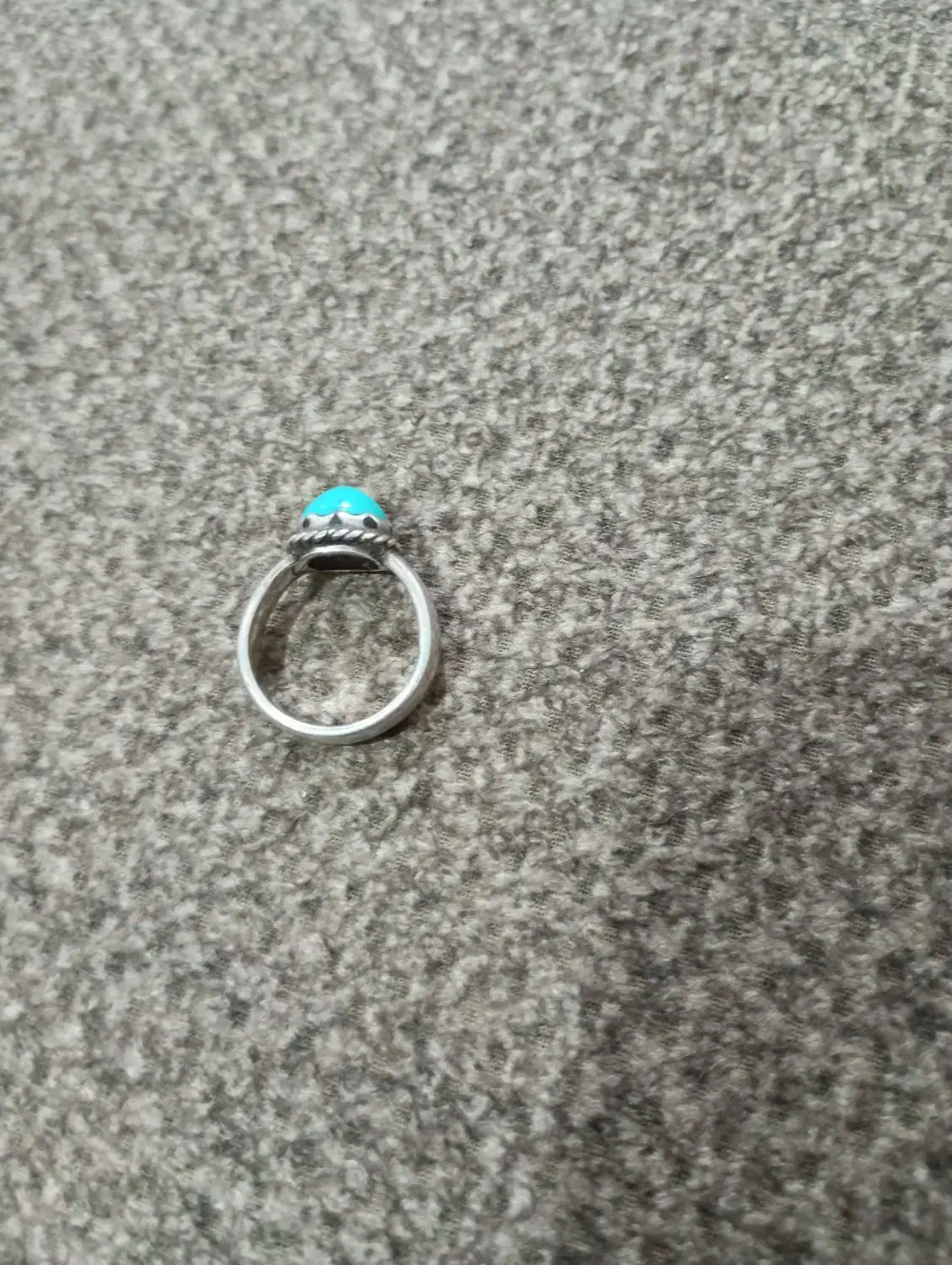 فروش انگشتر نقره با فیروزه امریکایی|بدلیجات|صفادشت, |دیوار