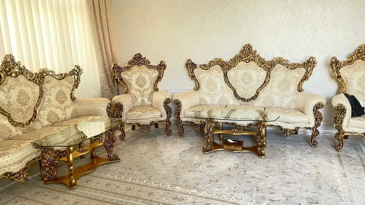 مبل سلطنتی ۱۰نفره سالم بدون عیب درحد نوبا جلو مبلی|مبلمان خانگی و میز عسلی|بوکان, |دیوار
