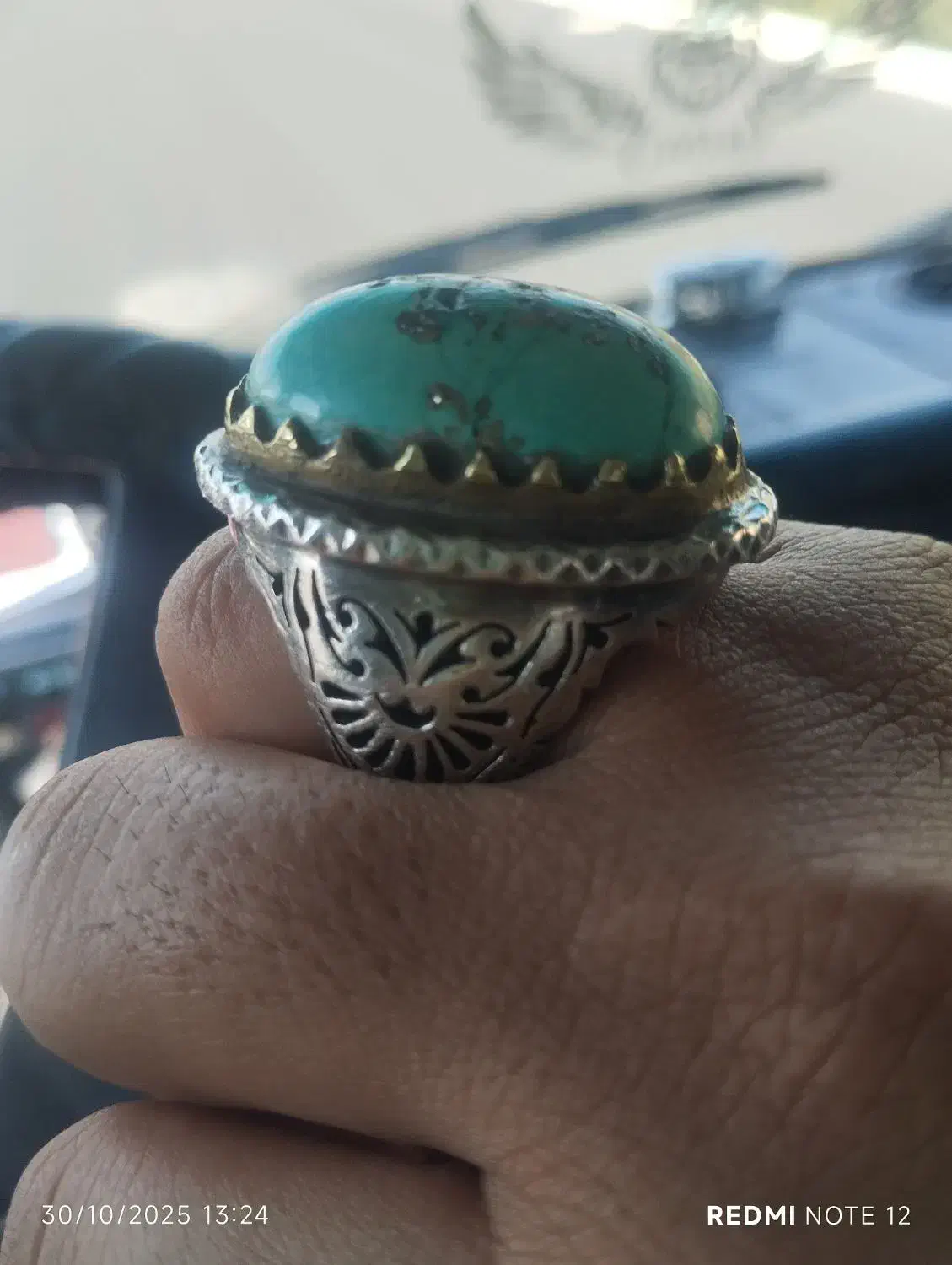 انگشتره فیروزه اصل|جواهرات|کرمان, |دیوار