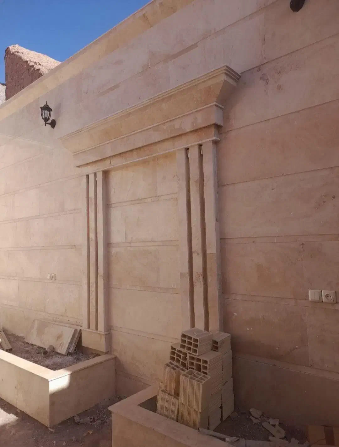 اجرای نما سنگ و سفال|خدمات پیشه و مهارت|رفسنجان, |دیوار