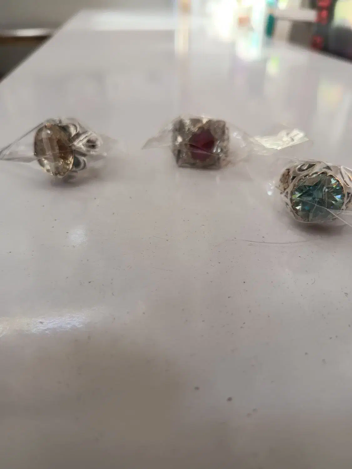 انگشتر نقره . موزانایت . سیترین . یاقوت . اصل|جواهرات|مشهد, نظام دوست|دیوار