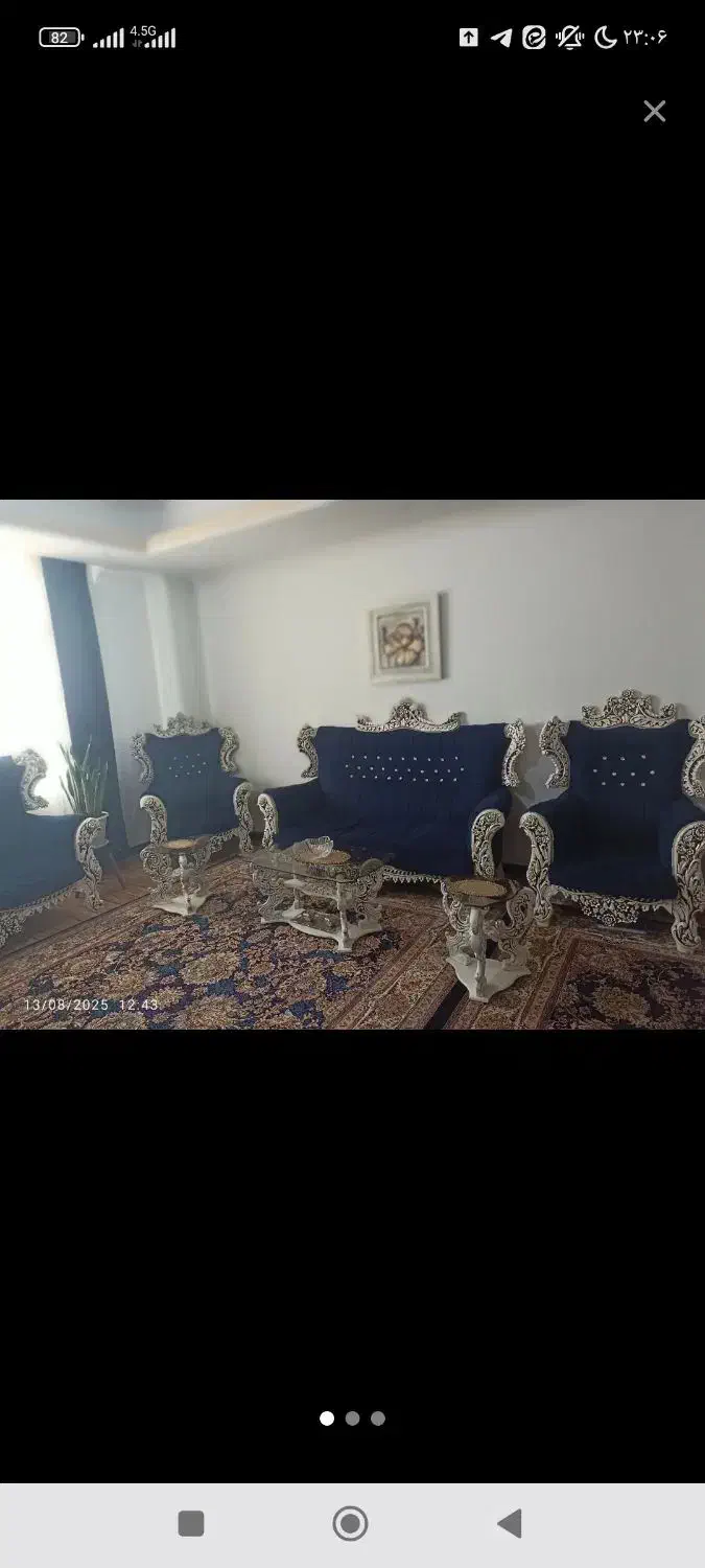 مبلمان راحتی کلاسیک|مبلمان خانگی و میز عسلی|پرند, فاز ۱|دیوار