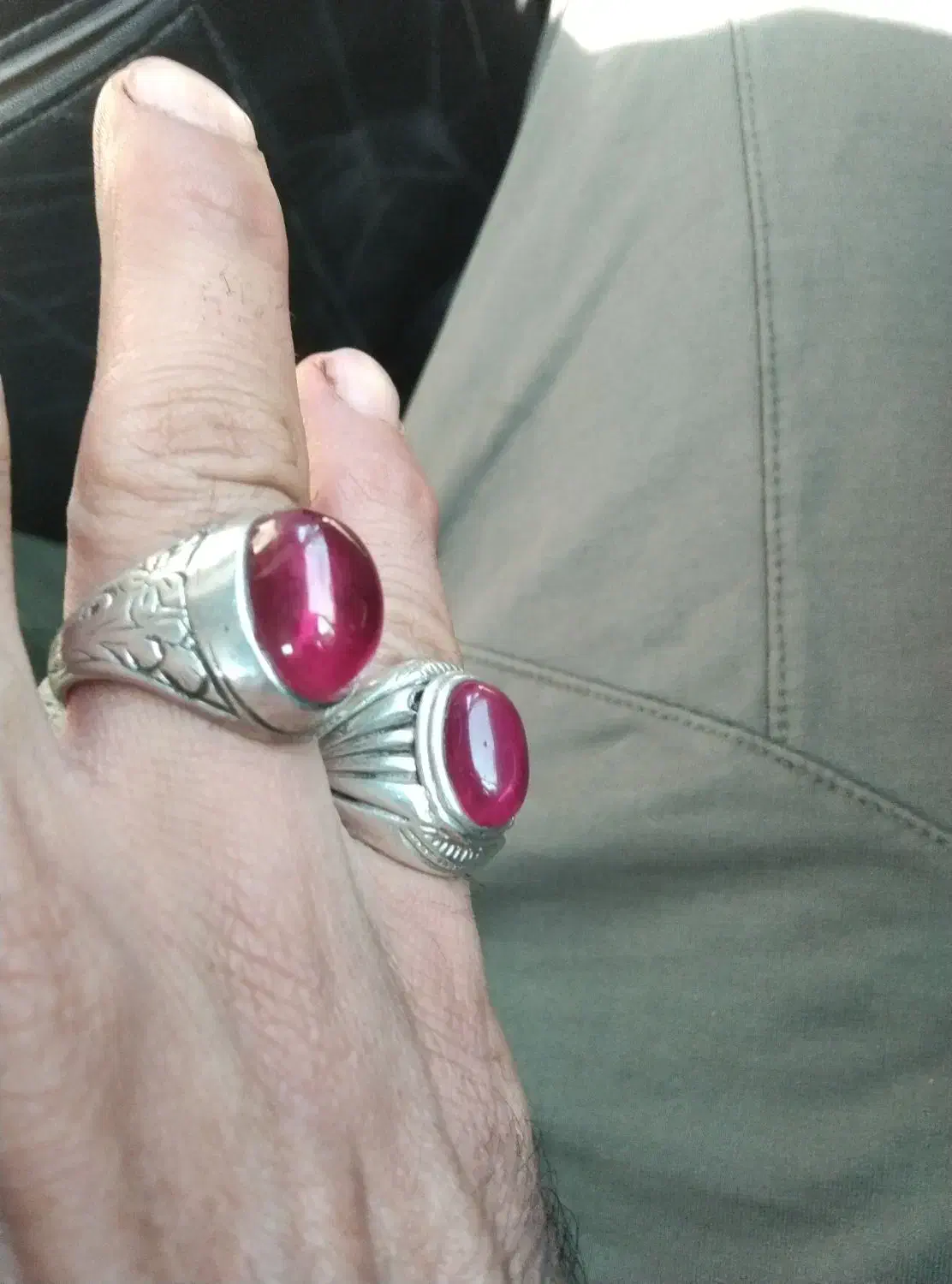 دوتا انگشتر یاقوت کهنه قدیمی|کلکسیون اشیاء عتیقه|قم, علی آباد سعدگان|دیوار