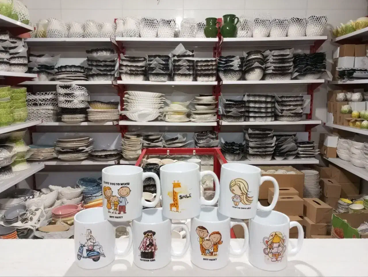 ماگ طرح لاو شکرستان دختر لیوان سرامیکی چینی|ظروف سرو و پذیرایی|قم, باغ شریفی|دیوار