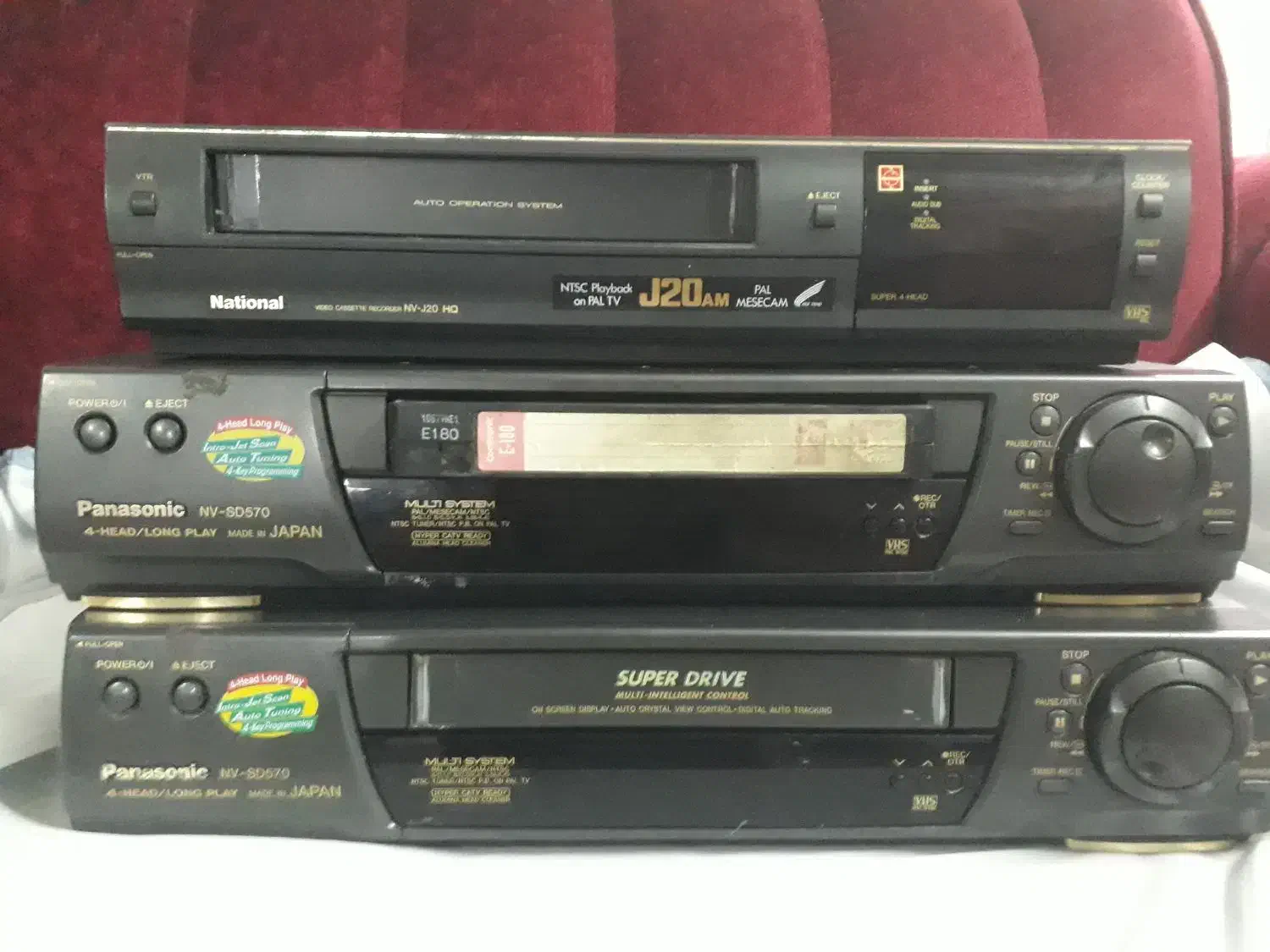 سه دستگاه ویدیو نوار بزرگ|پخش‌کننده DVD و ویدیو|شیراز, فرگاز|دیوار