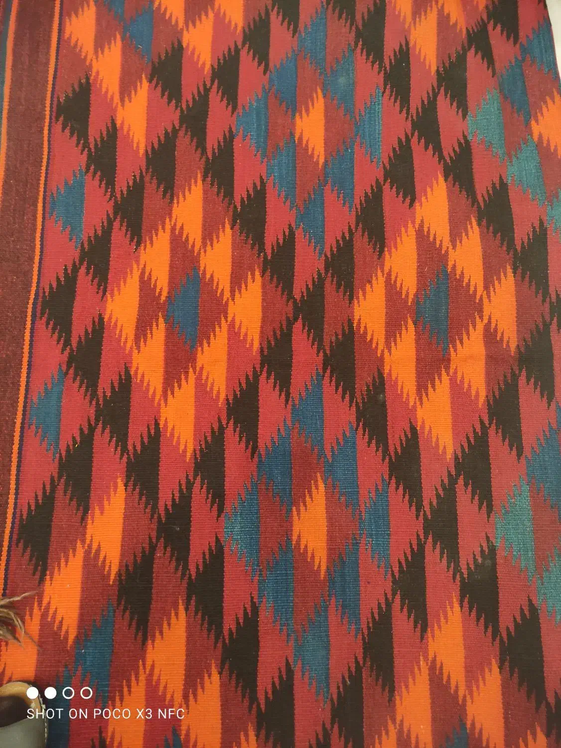 گلیم دورویه با رنگ بندی بسیار زیبا وسالم|گلیم، جاجیم، گبه|مشهد, جاهد شهر|دیوار