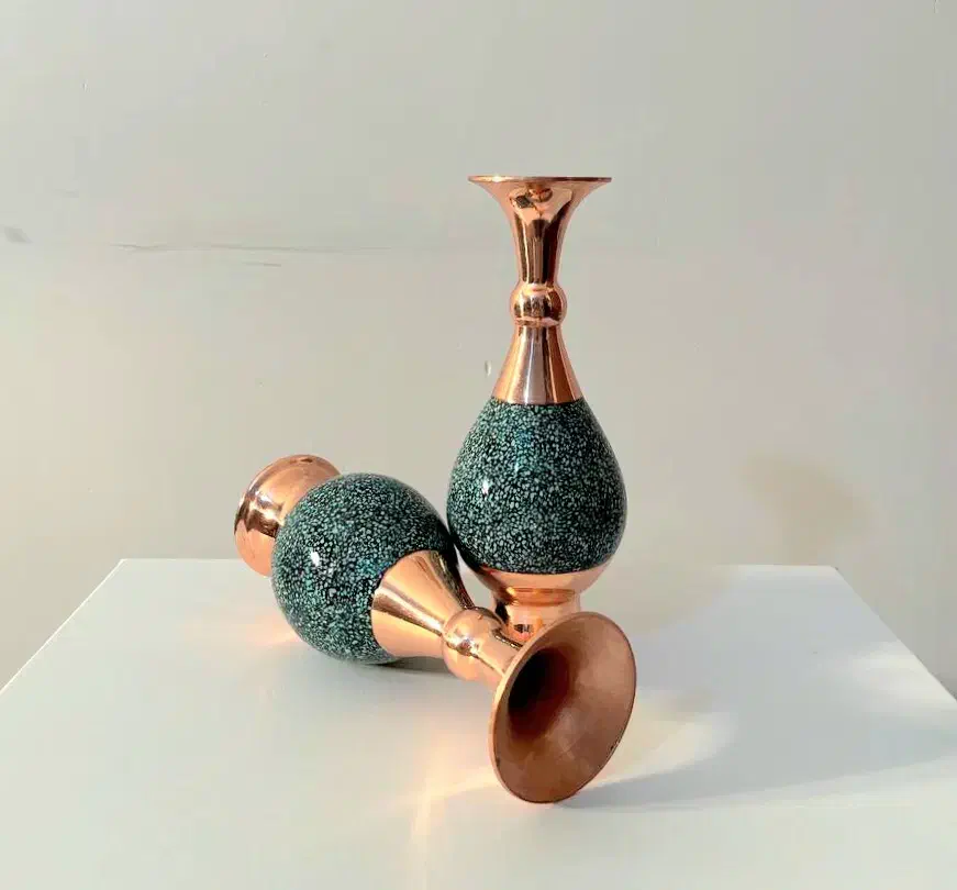 گلدان فیروزه کوبی صنایع دستی|صنایع دستی و سایر لوازم تزئینی|برخوار, |دیوار