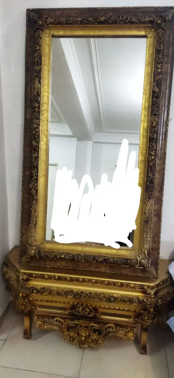 آیینه کنسول|بوفه، ویترین، کنسول|تبریز, |دیوار