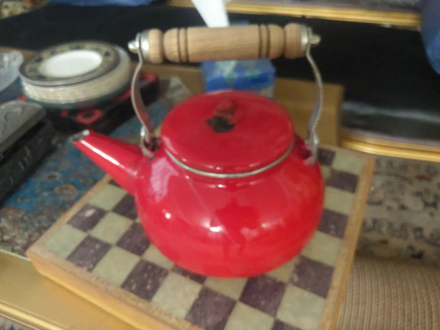 کتری لعابی روس قدیمی|قوری، کتری، قهوه‌ساز دستی|تهران, ونک|دیوار