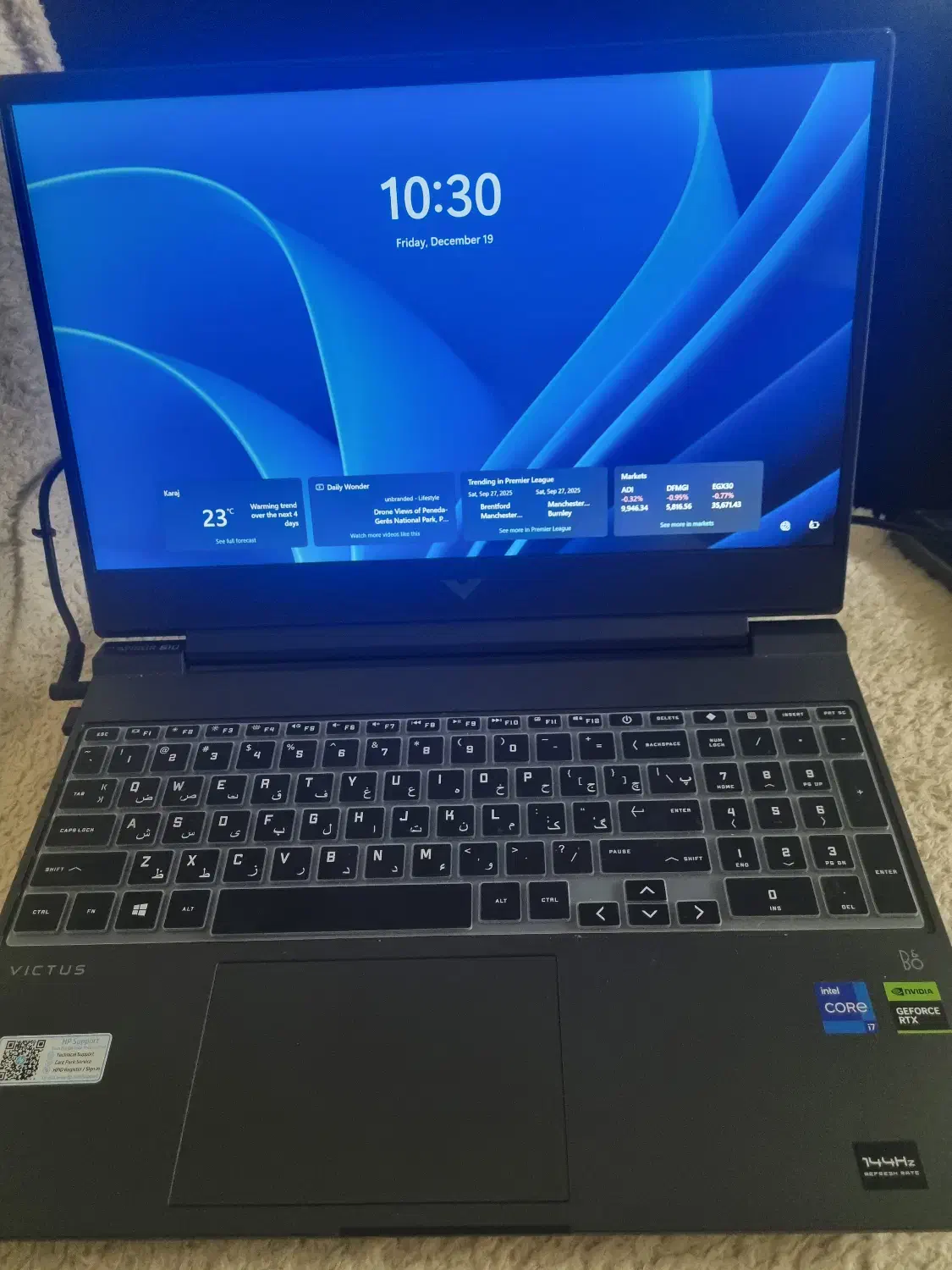 لپ تاپ گیمینگ HP VICTUS i7 نسل ۱۲ +40گیگ رم|رایانه همراه|کرج, عظیمیه|دیوار