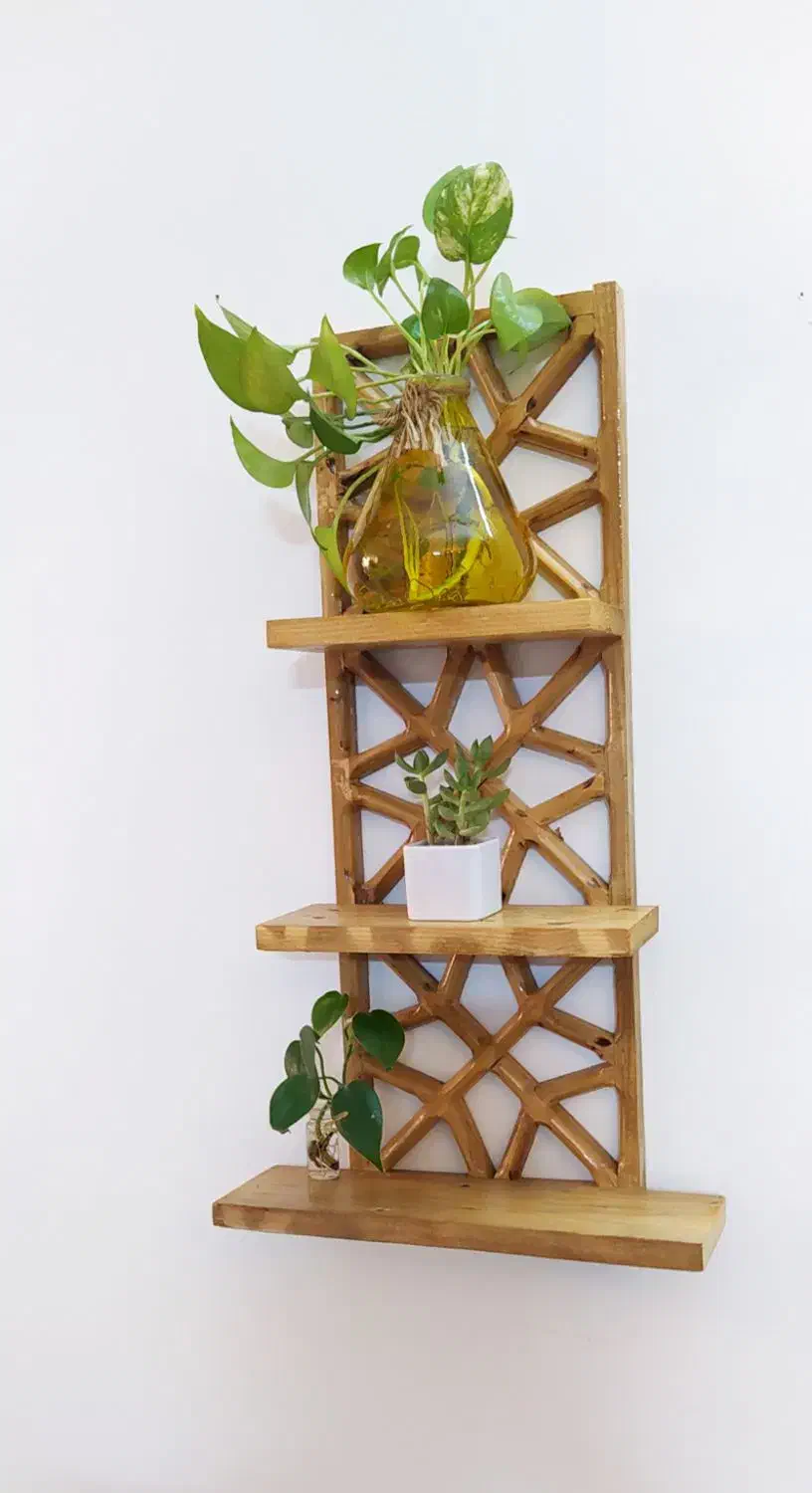 شلف چوبی 3طبقه|صنایع دستی و سایر لوازم تزئینی|مشهد, هنرور|دیوار