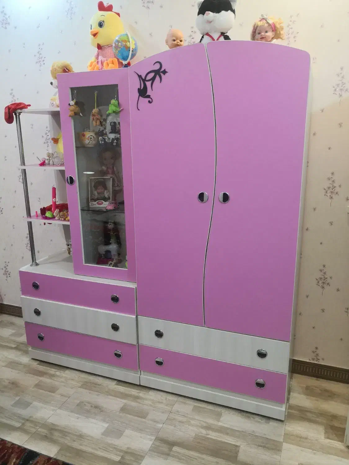 سرویس خواب کودک با تخت نوجوان|تخت و سرویس خواب|پرند, فاز ۳|دیوار