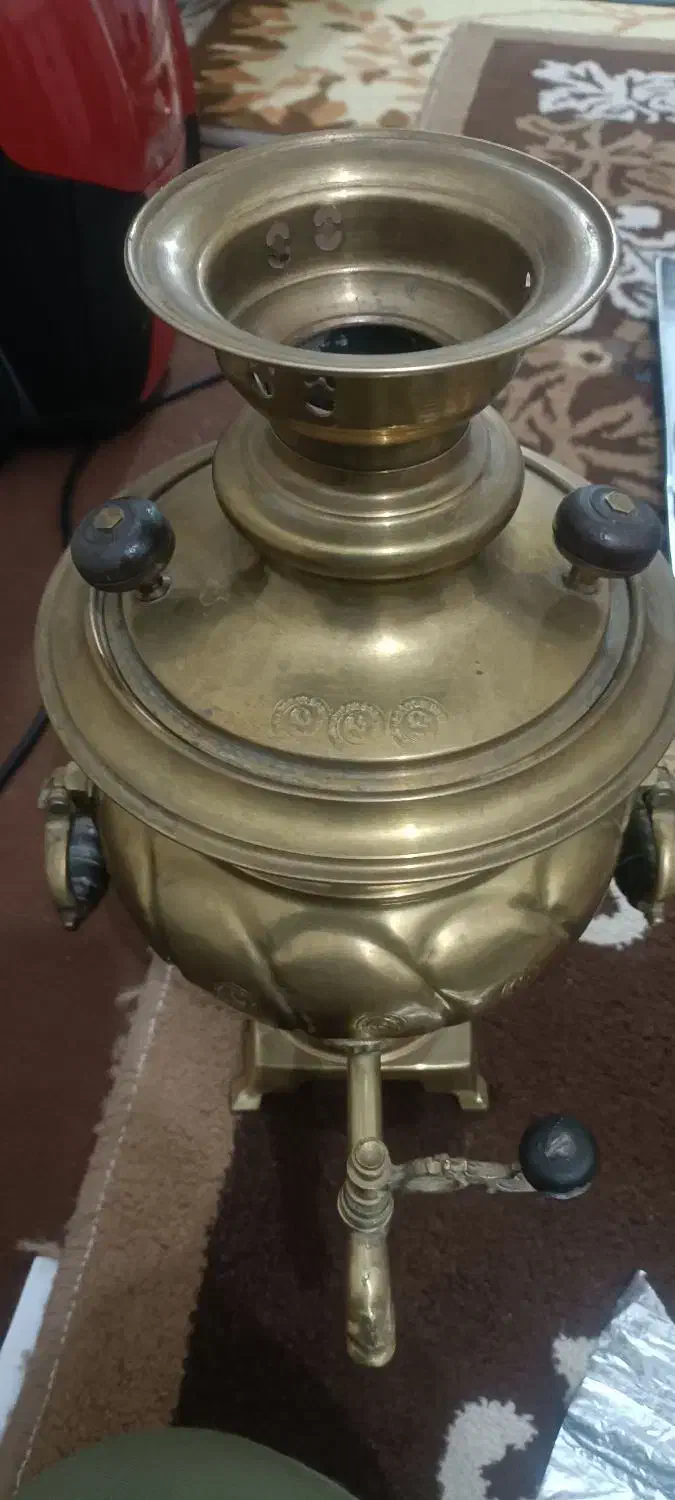 سماور ذغالی برنجی قدیمی|سماور، چایساز، قهوهساز|کرمانشاه, |دیوار