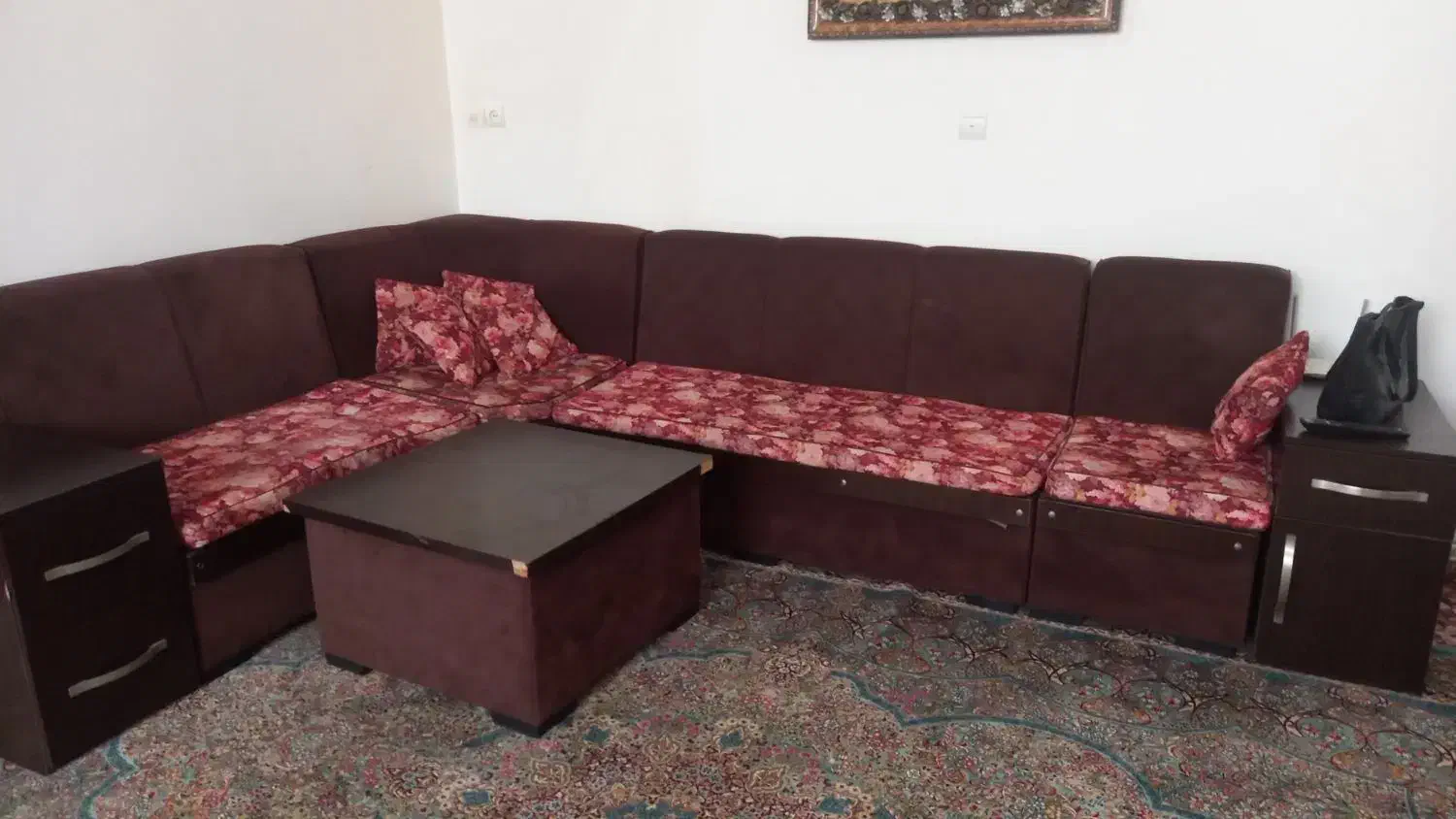 مبل نیم ست همراه باکس و میز وسط|مبلمان خانگی و میز عسلی|پیشوا, |دیوار