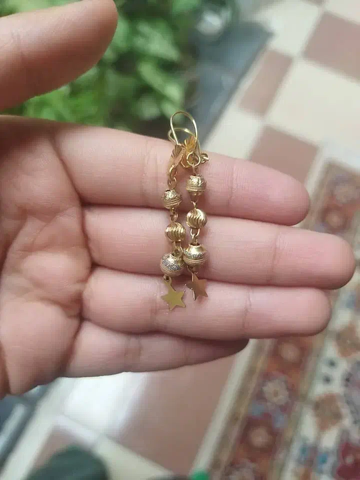 گوشواره گوی وزن 3.170|جواهرات|یاسوج, |دیوار