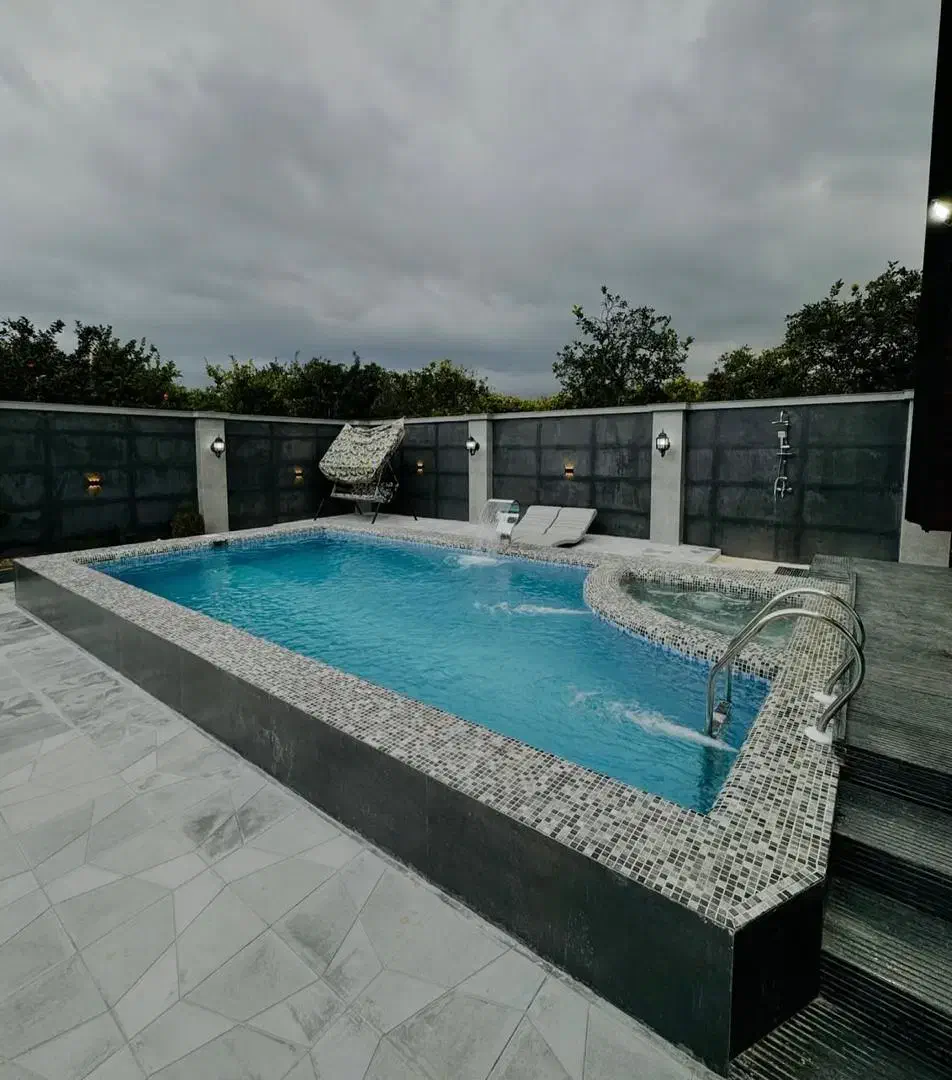 اجاره کلبه سویسی استخر روباز  چهارفصل|اجارهٔ کوتاه‌مدت ویلا و باغ|چمستان, |دیوار