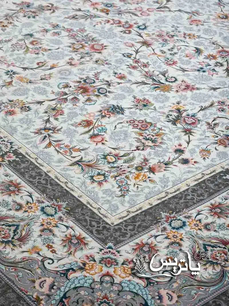 ۲عددفرش پاتریس ۹متری ۱۵۰۰ شانه افشان سی گل کرم|فرش|اردبیل, |دیوار
