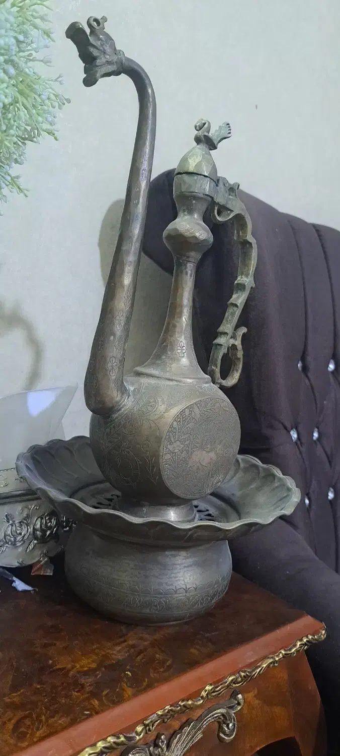 افتابه لگن عتیقه|کلکسیون اشیاء عتیقه|مشهد, کارمندان دوم|دیوار