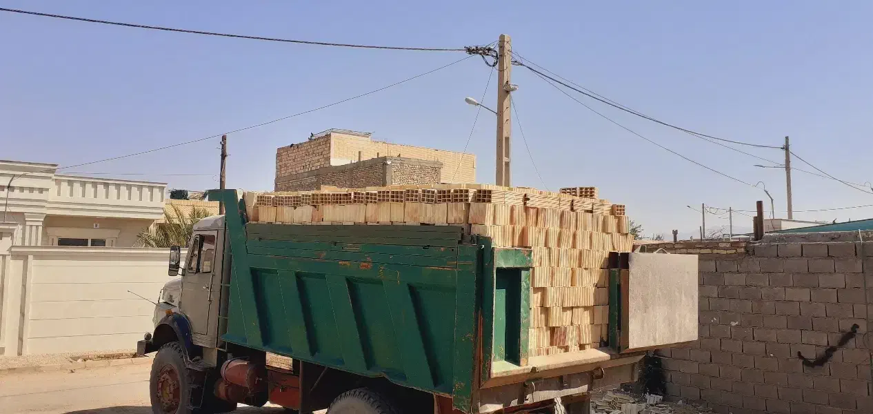 حمل مصالح ساختمانی  شن. آجر. و تیغه|خدمات حمل و نقل|طبس, |دیوار