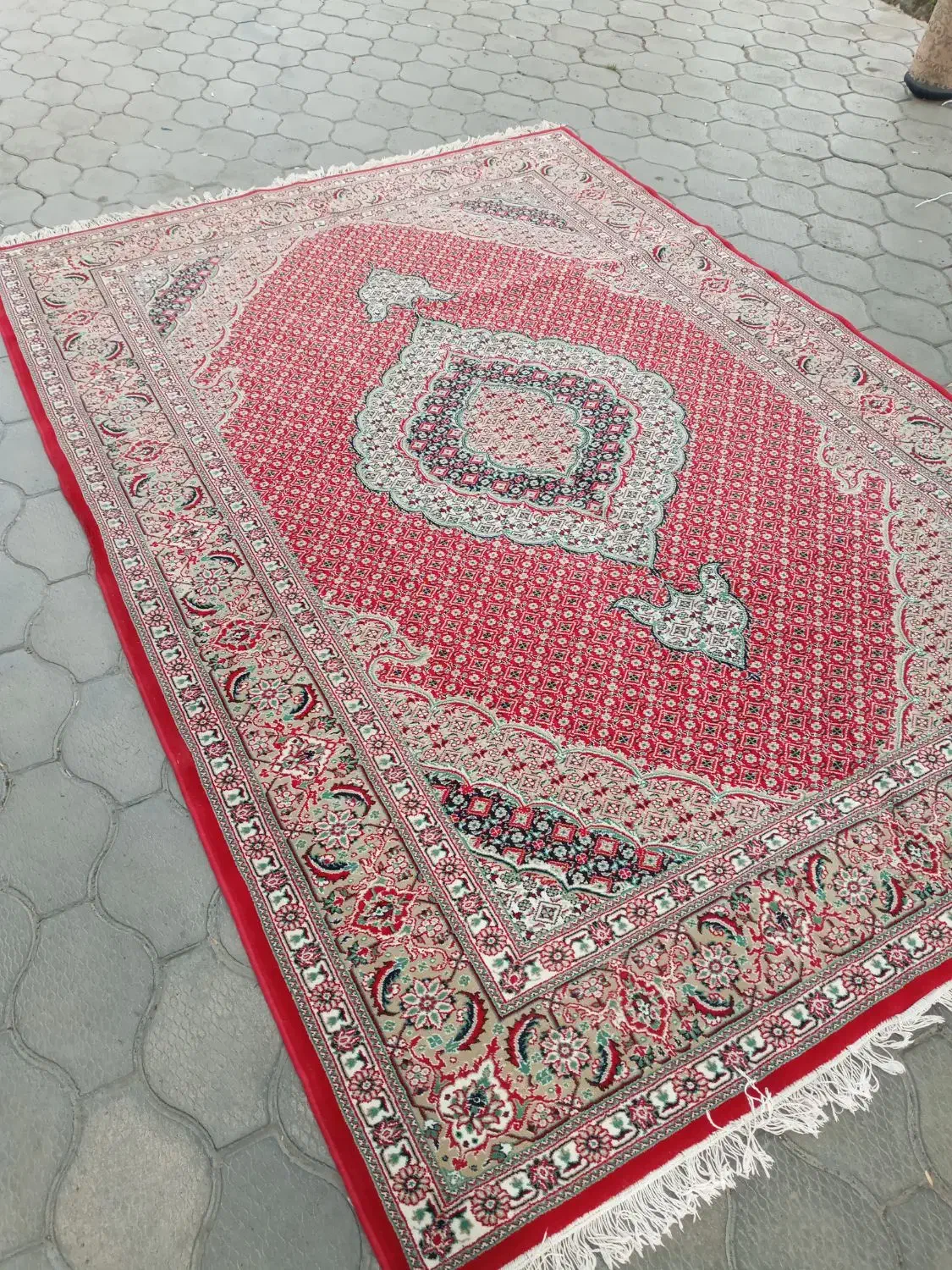 دو عدد فرش ۵۰۰شانه ۶متری ریزماهی اصل آکرولیک|فرش|نقده, |دیوار