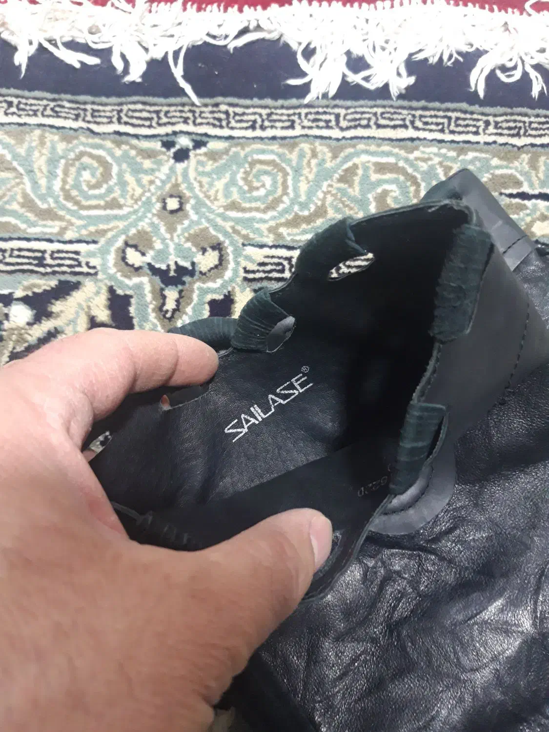 چکمه چرم نو قیمت یه جفت دمپایی|کیف، کفش، کمربند|مبارکه, |دیوار