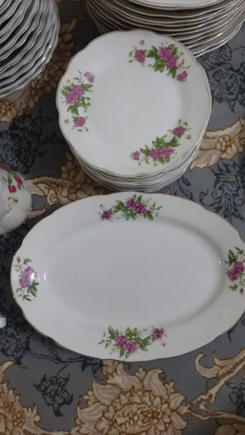 چینی گل سرخی|ظروف سرو و پذیرایی|گرگان, |دیوار